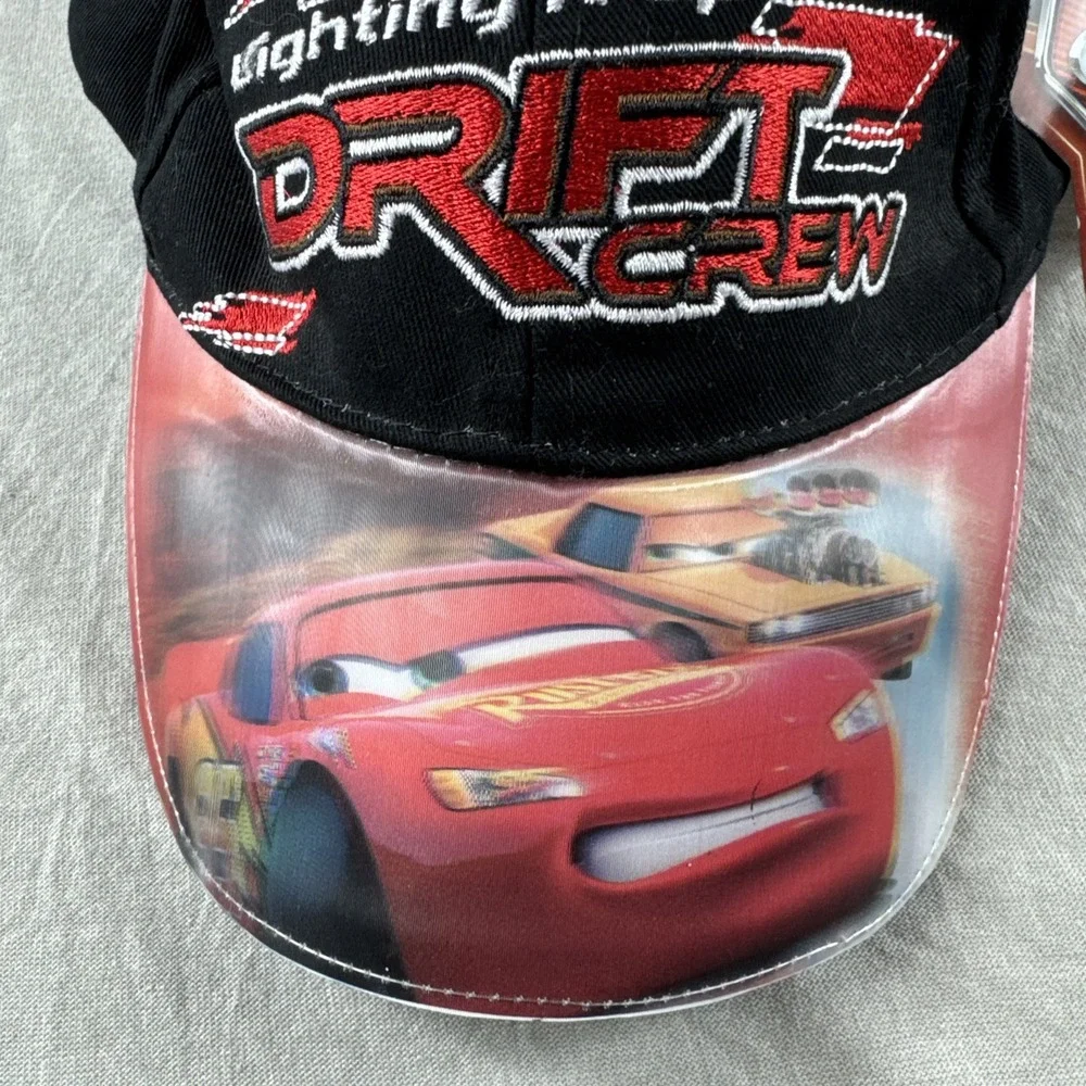 Disney Pixar Cars Hat Boys Adjustable Cap Hook Loop Lightning Drift Crew ABG NEW